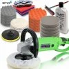BITUXX Auto Polierset Poliermaschine 1200W Polierer Nanopolitur Lackpolitur Set 6 1200W Maschine Und Großes Zubehör Inklusive Nano Politur