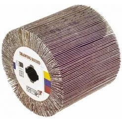 MSW Lamellenschleifwalze Schleifwalze Körnung 120 Aluminiumoxid 110 X 100 Mm 19 Mm - Weiß, Bordeaux