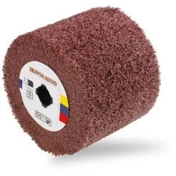 MSW Schleifwalze Satinierwalze Satiniermaschine Nylon 100X120 Mm 120Er Körnung - Silbern