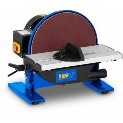 MSW Tellerschleifer Schleifmaschine Bandschleifer Schleifgerät 550 Watt - Weiß, Silbern, Blau