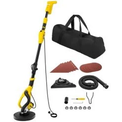 MSW Wandschleifer Trockenbauschleifer Langhalsschleifer Deckenschleifer 750 W Kombi - Silbern, Schwarz