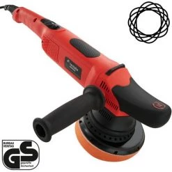 TECTAKE Exzenter Poliermaschine 810W Digital - Auto Poliermaschine, Exzenterpolierer, Feinpoliermaschine - 3-tlg. - Schwarz/rot -Poliermaschinen & Schleifmaschinen Verkaufsladen 14936924 4