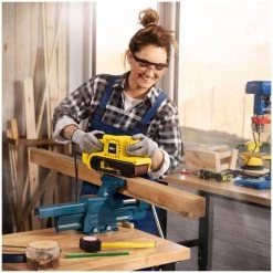 MSW Profi Handbandschleifer Bandschleifgerät Bandschleifer 900 W 380 U/min 75x533 Mm - Blau, Weiß, Orange -Poliermaschinen & Schleifmaschinen Verkaufsladen 17331027 4