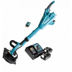 Makita DSL 800 RFU Akku Langhalsschleifer 225mm 18V Brushless + 2x Akku 3,0Ah + Ladegerät + Tasche
