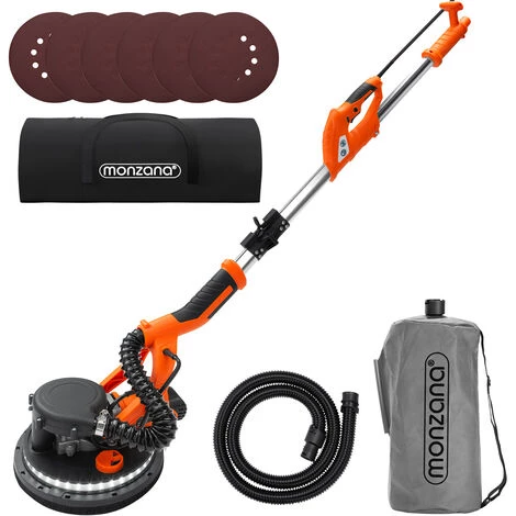 Monzana Trockenbauschleifer 750 Watt Selbstreinigungsfunktion Mit Absaugbeutel 6x Ø 225 Mm Schleifscheiben LED-Licht 1 Monzana Trockenbauschleifer 750 Watt Selbstreinigungsfunktion Mit Absaugbeutel 6x Ø 225 Mm Schleifscheiben LED-Licht
