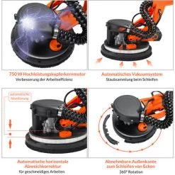 Monzana Trockenbauschleifer 750 Watt Selbstreinigungsfunktion Mit Absaugbeutel 6x Ø 225 Mm Schleifscheiben LED-Licht 9 Monzana Trockenbauschleifer 750 Watt Selbstreinigungsfunktion Mit Absaugbeutel 6x Ø 225 Mm Schleifscheiben LED-Licht -Poliermaschinen & Schleifmaschinen Verkaufsladen 19883861 5