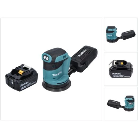 Makita DBO 180 G1 Akku Exzenterschleifer 18 V 125 Mm + 1x Akku 6,0 Ah - Ohne Ladegerät 1 Makita DBO 180 G1 Akku Exzenterschleifer 18 V 125 Mm + 1x Akku 6,0 Ah - Ohne Ladegerät