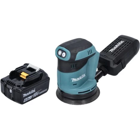 Makita DBO 180 G1 Akku Exzenterschleifer 18 V 125 Mm + 1x Akku 6,0 Ah - Ohne Ladegerät 2 Makita DBO 180 G1 Akku Exzenterschleifer 18 V 125 Mm + 1x Akku 6,0 Ah - Ohne Ladegerät – Bild 2