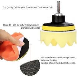 Wolketon Auto Polierschwamm, Wolketon 22pcs 3 Inchs Polierschwamm Set, Polieraufsatz Bohrmaschine Aus Schwamm Und Wolle Polierpaste, Für Poliermaschine -Poliermaschinen & Schleifmaschinen Verkaufsladen 20997841 3