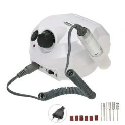 ASUPERMALL Professionelle Elektrische Nagel-Bohrgerat-Maschine 30000Rpm E-Datei Elektrische Nagelfeile Grinder Polierer Kit Manikure Pedicure Bohrgerat Fur Acryl Gel-Nagel Eu-Stecker Weiß