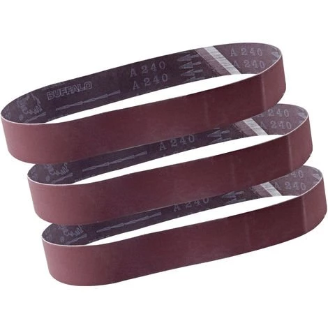 STAHLWERK 3 X Aluminiumoxid Schleifband Mit 240# Körnung Für Rohrbandschleifer, Bandgröße 40 X 760 Mm Hochwertig Verarbeitet, Feuchtigkeits- Und Wärmeresistent, Lange Lebensdauer 1 STAHLWERK 3 X Aluminiumoxid Schleifband Mit 240# Körnung Für Rohrbandschleifer, Bandgröße 40 X 760 Mm Hochwertig Verarbeitet, Feuchtigkeits- Und Wärmeresistent, Lange Lebensdauer