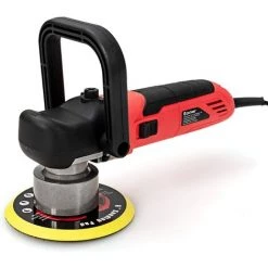 COSTWAY Profi Poliermaschine, Auto Polierer Set, Autopolierer, Autopflege Poliergeraet 800W / 6 Stufen / 2000-6400RPM / 4x15cm Polierpads