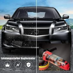 COSTWAY Profi Poliermaschine, Auto Polierer Set, Autopolierer, Autopflege Poliergeraet 800W / 6 Stufen / 2000-6400RPM / 4x15cm Polierpads -Poliermaschinen & Schleifmaschinen Verkaufsladen 26256569 5