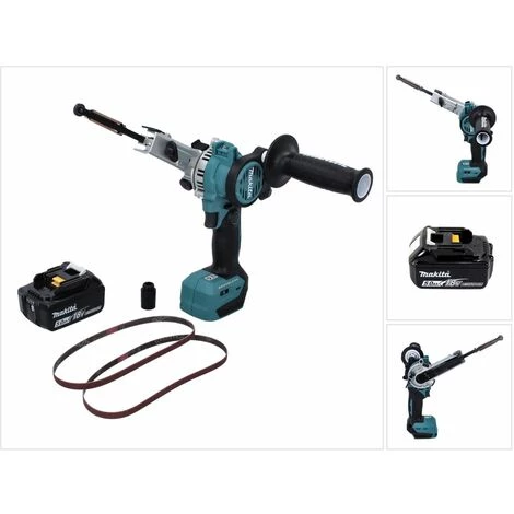 Makita DBS 180 T1 Akku Bandfeile 18 V 9 X 533 Mm Brushless + 1x Akku 5,0 Ah - Ohne Ladegerät 3 Makita DBS 180 T1 Akku Bandfeile 18 V 9 X 533 Mm Brushless + 1x Akku 5,0 Ah - Ohne Ladegerät – Bild 3