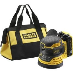 Stanley FMCW220D1 Akku Exzenterschleifer 18V - 2,0Ah Li-ion - Ø 125mm Mit Tasche