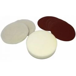 Einhell Polierhauben 9er-Set Ø18cm Schleifscheiben Polierscheiben Schleifpapier