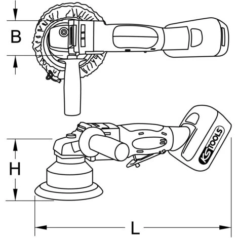 KSTOOLS® KS TOOLS Akku-Poliermaschine, 2.300 U/min 18V, Ohne Akku Und Ladegerät 2 KSTOOLS® KS TOOLS Akku-Poliermaschine, 2.300 U/min 18V, Ohne Akku Und Ladegerät – Bild 2