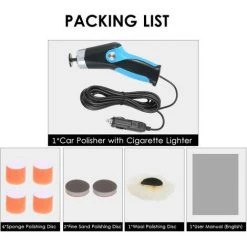 KKmoon 60W Mini-Poliermaschine Mit Zigarettenanzunder 8500 U / Min Autopolierer Mit Variabler Geschwindigkeit Elektrischer Polierer Reinigung Polierwachsmaschine Kfz-Oberflachenkratzer Reparaturwerkzeug Kratzerentferner Blau,Lieferung Mit Cigarette Lighte -Poliermaschinen & Schleifmaschinen Verkaufsladen 33164654 3