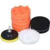 ASUPERMALL 10-teiliges Polierkissen-Kit 4-Zoll-Schaumstoff-Polierkissen Mit Waffelschaum-Wollkissen-Tragerplatte Fur Winkelschleiferpuffer Orbitalpoliererschleifer Rotary,10 Stuck - 10 Stuck