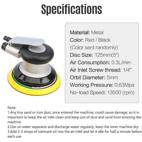 KKmoon 5 '' Pneumatischer Schleifer Pneumatischer Polierer Luftschleifer Luftpalme Exzenterschleifer Schleifer Palmschleifer Schleifmaschine Werkzeug,5 Zoll 3 KKmoon 5 '' Pneumatischer Schleifer Pneumatischer Polierer Luftschleifer Luftpalme Exzenterschleifer Schleifer Palmschleifer Schleifmaschine Werkzeug,5 Zoll – Bild 3