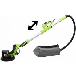 Varan Motors - ZL-225A Langhalsschleifer Trockenbauschleifer 800W, Mit Staubsauger Und Beutel - Grün