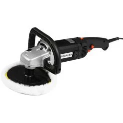 HAPPYSHOPPING 1400W Auto Beauty Handheld Elektrische Poliermaschine Wachspoliermaschine Runder Haushalt Marmorbodenfliese Bodenreparatur Wachspoliermaschine Glasurversiegelung Integrierter Kupfermotor,Schwarz + Europäischer Standard