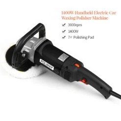 HAPPYSHOPPING 1400W Auto Beauty Handheld Elektrische Poliermaschine Wachspoliermaschine Runder Haushalt Marmorbodenfliese Bodenreparatur Wachspoliermaschine Glasurversiegelung Integrierter Kupfermotor,Schwarz + Europäischer Standard -Poliermaschinen & Schleifmaschinen Verkaufsladen 33739367 5