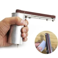 HAPPYSHOPPING 24V 90W Mini Handheld Elektropolierer Edelstahl Polierer Bandschleifer Mit 10PCS Schleifbändern Zum Polieren Von Aluminium-Eisen-Stahl Aus Kunststoff -Poliermaschinen & Schleifmaschinen Verkaufsladen 33894774 3