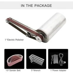 HAPPYSHOPPING 24V 90W Mini Handheld Elektropolierer Edelstahl Polierer Bandschleifer Mit 10PCS Schleifbändern Zum Polieren Von Aluminium-Eisen-Stahl Aus Kunststoff -Poliermaschinen & Schleifmaschinen Verkaufsladen 33894774 5