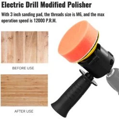 HAPPYSHOPPING Elektrobohrer Modifiziertes Poliergerät Exzentrisches Stoßdämpfer-Polierwerkzeug Zubehör Multifunktionaler Polierer Praktische Praktische Nachrüstwerkzeuge -Poliermaschinen & Schleifmaschinen Verkaufsladen 34165224 3