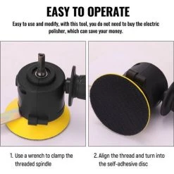 HAPPYSHOPPING Elektrobohrer Modifiziertes Poliergerät Exzentrisches Stoßdämpfer-Polierwerkzeug Zubehör Multifunktionaler Polierer Praktische Praktische Nachrüstwerkzeuge -Poliermaschinen & Schleifmaschinen Verkaufsladen 34165224 5