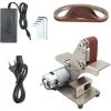 HAPPYSHOPPING Kleine Mini-Bandmaschine DIY-Poliermaschine Mini-Holzschleifer Festwinkel-Schärfmaschine Klingen-Schärfmaschine Home Desktop Mini-Doppelflügel-Riemenmaschine,Kleiner Europäischer Standard Mit 895er Motor