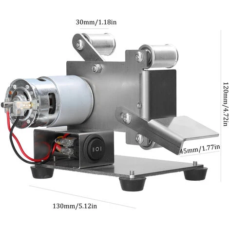 HAPPYSHOPPING Miniatur Mini Gürtelmaschine DIY Poliermaschine Schleifmaschine Fester Winkel Messerschärfen Desktop-Maschine,Modell 25 Blankes Metall + Regler Europäischer Standard 110-240V 5 HAPPYSHOPPING Miniatur Mini Gürtelmaschine DIY Poliermaschine Schleifmaschine Fester Winkel Messerschärfen Desktop-Maschine,Modell 25 Blankes Metall + Regler Europäischer Standard 110-240V – Bild 5