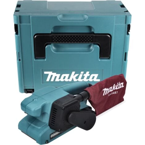Makita 9910 J Elektro Bandschleifer 650 W 76 Mm + Makpac 2 Makita 9910 J Elektro Bandschleifer 650 W 76 Mm + Makpac – Bild 2