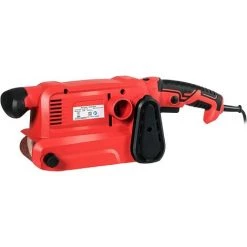 GOPLUS 800W Bandschleifer, Mit 200-380m/min Drehzahlregelung & Staubbeutel, Mit 2m Kabel & 13 StückSandpapier (76x457mm), Schleifmaschine, Für Holz, Metall, Kunststoff, ZumPolieren, Entstauben, Schleifen