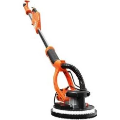 GOPLUS Wand-deckenschleifer 750w, 800– 1750 U/min, φ225mm, Wandschleifmaschine Mit Staubsammelsystem UndTeleskopstiel, Trockenbauschleifer Inkl. LED Bleuchtung Und Schleifteller