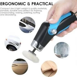 HAPPYSHOPPING 60W Mini-Poliermaschine Mit Zigarettenanzünder 8500RPM Autopoliermaschine Mit Variabler Geschwindigkeit Elektrischer Polierer Reinigung Polieren Wachsmaschine Kfz-Oberflächen-Kratzer-Reparatur-Werkzeug Kratzer-Entferner Blau,Lieferung Mit Feuerzeug, Blau -Poliermaschinen & Schleifmaschinen Verkaufsladen 36577879 5