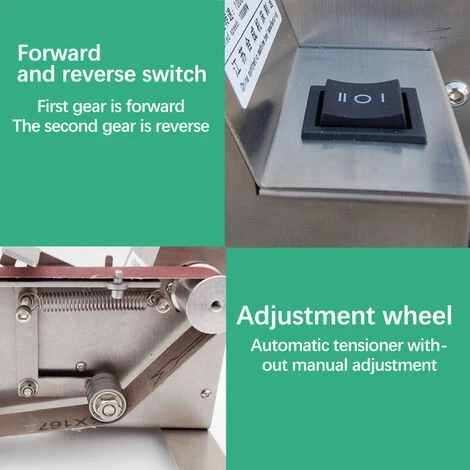 HAPPYSHOPPING 180W Kleine Schleifmaschine Bandschleifer 7 Gang Einstellbar Elektrische Haushaltspoliermaschine Desktop-Schleifwerkzeug Metall-Holzschneider Schleifmaschine Mit 10 Schleifbändern,EU Steckernetzteil & Rad Wachs Polier 3 HAPPYSHOPPING 180W Kleine Schleifmaschine Bandschleifer 7 Gang Einstellbar Elektrische Haushaltspoliermaschine Desktop-Schleifwerkzeug Metall-Holzschneider Schleifmaschine Mit 10 Schleifbändern,EU Steckernetzteil & Rad Wachs Polier – Bild 3