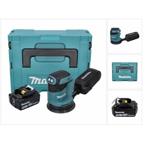 Makita DBO 180 G1J Akku Exzenterschleifer 18 V 125 Mm + 1x Akku 6,0 Ah + Makpac - Ohne Ladegerät 1 Makita DBO 180 G1J Akku Exzenterschleifer 18 V 125 Mm + 1x Akku 6,0 Ah + Makpac - Ohne Ladegerät