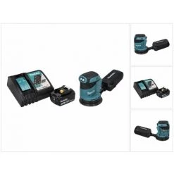 Makita DBO 180 RF1 Akku Exzenterschleifer 18 V 125 Mm + 1x Akku 3,0 Ah + Ladegerät
