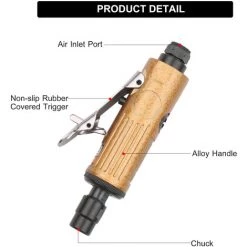 HAPPYSHOPPING Mini-Luft-Geradschleifer-Set 25000 U / Min Pneumatisches Luftpolieren-Rotationswerkzeug-Kit Ausgestattet Mit 1/4-Zoll 1/8-Zoll-Spannzangen, 2 Schraubenschlüsseln Und 10 Stück Schleifstein KP-620,KP-620, Gold 8 HAPPYSHOPPING Mini-Luft-Geradschleifer-Set 25000 U / Min Pneumatisches Luftpolieren-Rotationswerkzeug-Kit Ausgestattet Mit 1/4-Zoll 1/8-Zoll-Spannzangen, 2 Schraubenschlüsseln Und 10 Stück Schleifstein KP-620,KP-620, Gold -Poliermaschinen & Schleifmaschinen Verkaufsladen 37408894 4