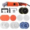 HAPPYSHOPPING 1580W 220 V 7 Stufen Geschwindigkeit Einstellbar 180mm Disc Auto Elektrische Polierer Wachsmaschine Auto Möbel Utility Polierwerkzeug,EU Mit Bonnets
