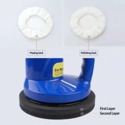 ASUPERMALL 5-Zoll-Automobildraht-Elektro-Pad-Polierer 80W DC 12V 1500rpm Polieren Wachsen Fur Blaues Auto -Poliermaschinen & Schleifmaschinen Verkaufsladen 38776037 5