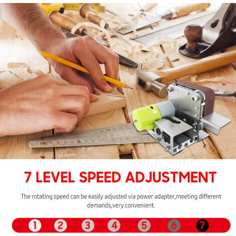 ASUPERMALL Mini-Bandschleifer Elektroschleifer Schleifer 7 Variable Geschwindigkeit Mit 10 Schleifbandern Zum Polieren Von Holz Metall Acryl 5 ASUPERMALL Mini-Bandschleifer Elektroschleifer Schleifer 7 Variable Geschwindigkeit Mit 10 Schleifbandern Zum Polieren Von Holz Metall Acryl – Bild 5