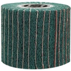 ASUPERMALL Edelstahl-Kerndraht-Polierlappenburste Vlies-Drahtzieh-Polierscheibe Fur Metall-/Aluminium-/Kupfer-Oberflachenbehandlung, Modell: Grun