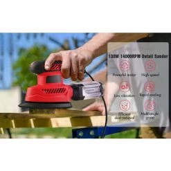 Meterk Mouse Detailschleifer, 14000 U/min Kompakter Elektroschleifer Mit 20 Stk. Schleifpapier, Effizientes Staubabscheidersystem Fur Schleifarbeiten Im Wohn- Und Heimwerkerbereich -Poliermaschinen & Schleifmaschinen Verkaufsladen 38897709 3