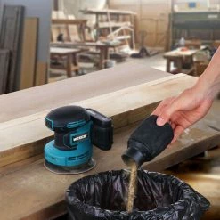 WESCOTOOLS Akku Exzenterschleifer, WESCO 18V 2.0Ah Akku Schleifer Mit Akku, Schleifmaschine Ø 125mm, Staubfangbehälter, Ladegeräte, 6 Leistungsstufe Von 3000 Bis Zu 11000/min, 12PCS Schleifpapier, Polierschwamm -Poliermaschinen & Schleifmaschinen Verkaufsladen 39582412 5