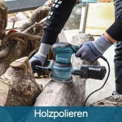 Exzenterschleifer, WESCO 400W Schleifmaschine Mit 12 Stück Schleifpapier (60,80,100 Körnung), 6 Variable Speed, 125mm Durchmesser, 12000 RPM Motor Mit Staubsammelung System, WS4265.1 -Poliermaschinen & Schleifmaschinen Verkaufsladen 39582438 5