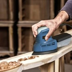 BLUERIDGE BLUE RIDGE 160W Deltaschleifer, Dreieckschleifer, 18 St. Schleifpapier (80mm&100mm&120mm), Staubfangbehälter, BR4001 -Poliermaschinen & Schleifmaschinen Verkaufsladen 39653565 3