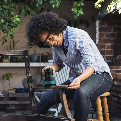 TACKLIFE Exzenterschleifer TACKLIFE, 350 W, 13000 OPM Rotationsschleifer, 6 Variable Geschwindigkeiten, Ausgestattet Mit Staubbox, 12 Stück Schleifscheibe, Schleifer Zum Schleifen Von Holz Mit Metall, DIY - PRS01AS 5 TACKLIFE Exzenterschleifer TACKLIFE, 350 W, 13000 OPM Rotationsschleifer, 6 Variable Geschwindigkeiten, Ausgestattet Mit Staubbox, 12 Stück Schleifscheibe, Schleifer Zum Schleifen Von Holz Mit Metall, DIY - PRS01AS – Bild 5